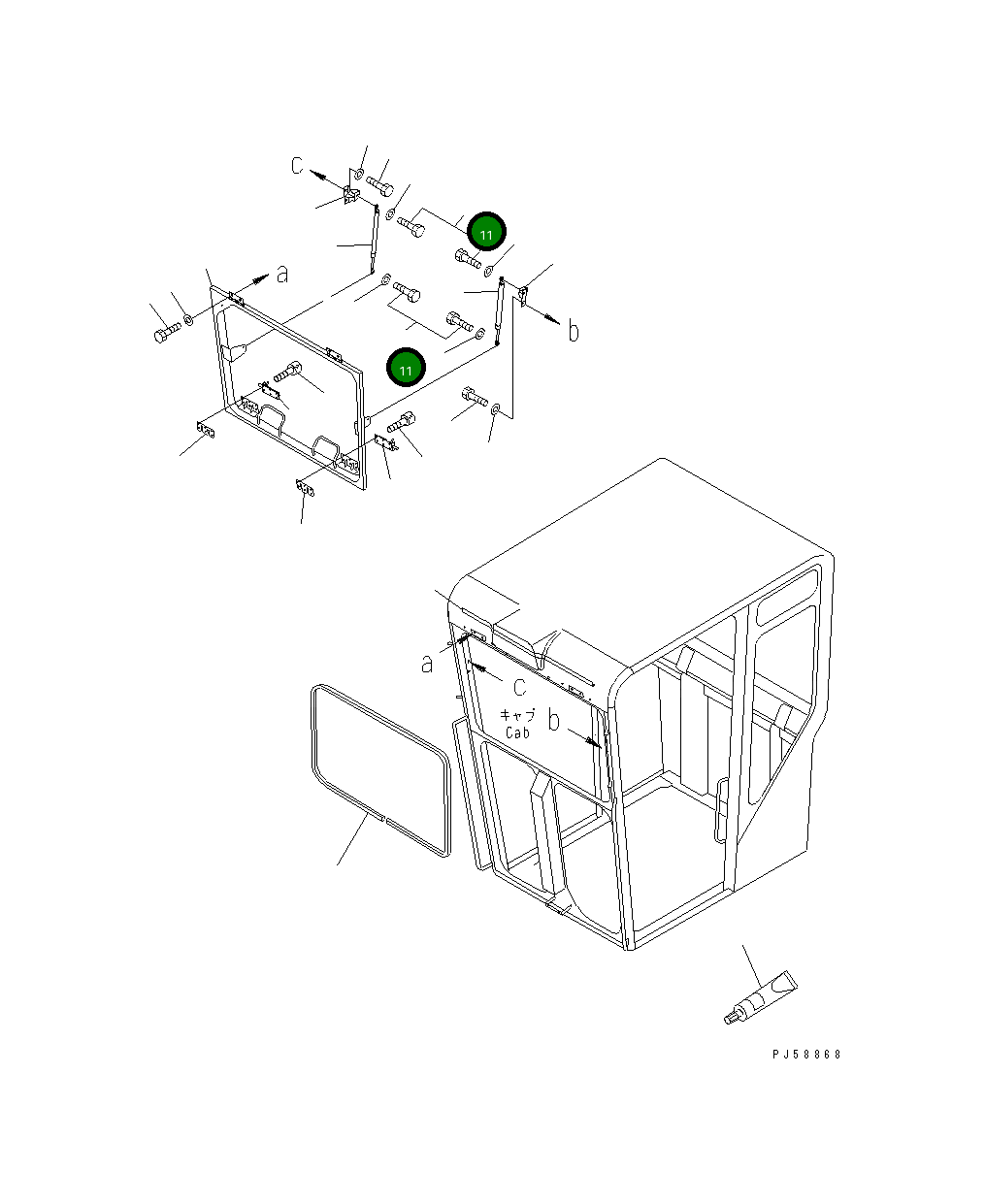 Болт 23D-950-5280  Komatsu