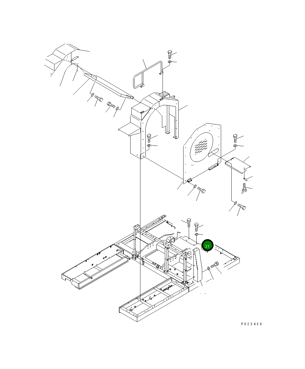 Крышка 8221-54-1190 Komatsu
