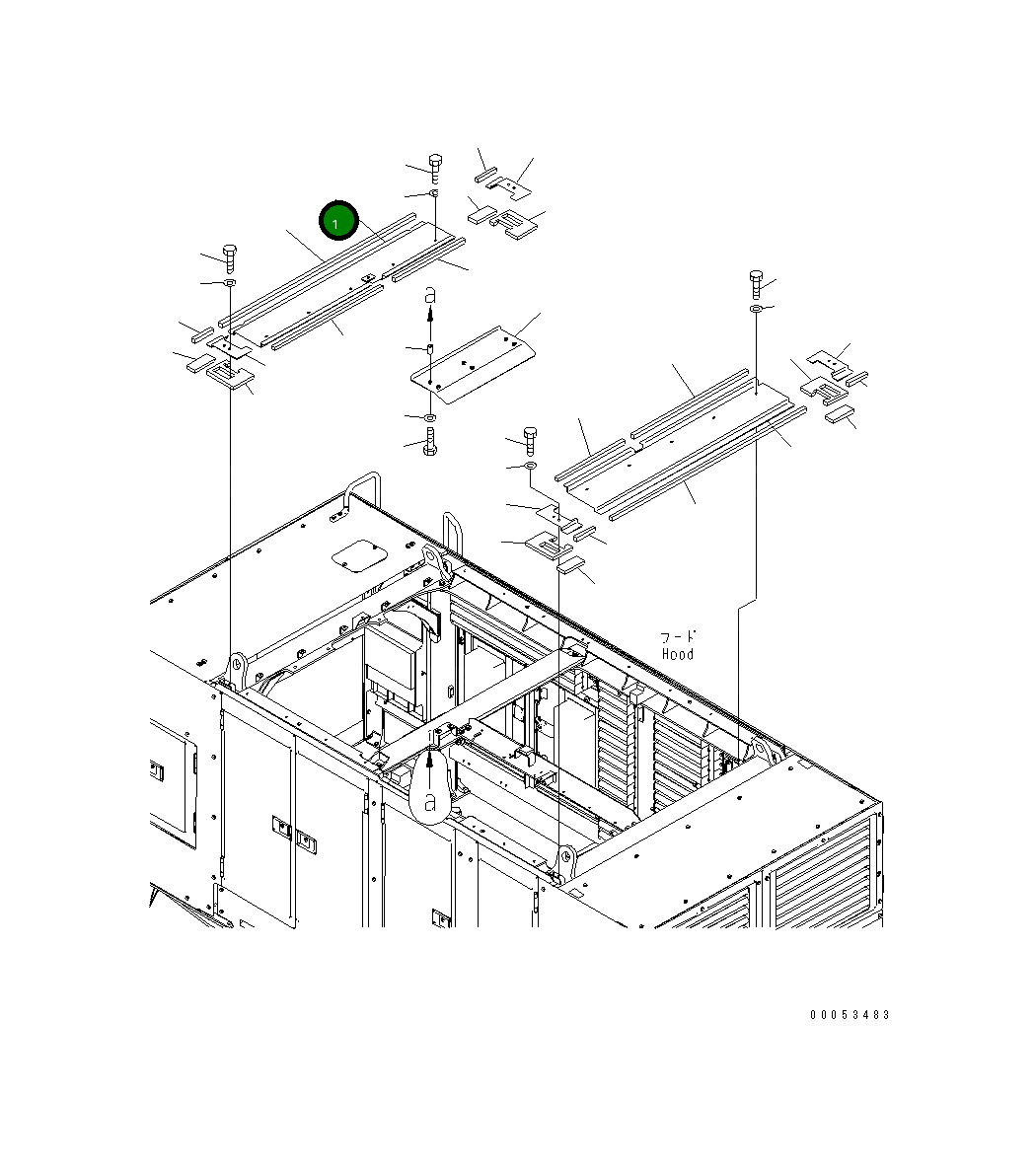 Крышка 21T-54-32521  Komatsu