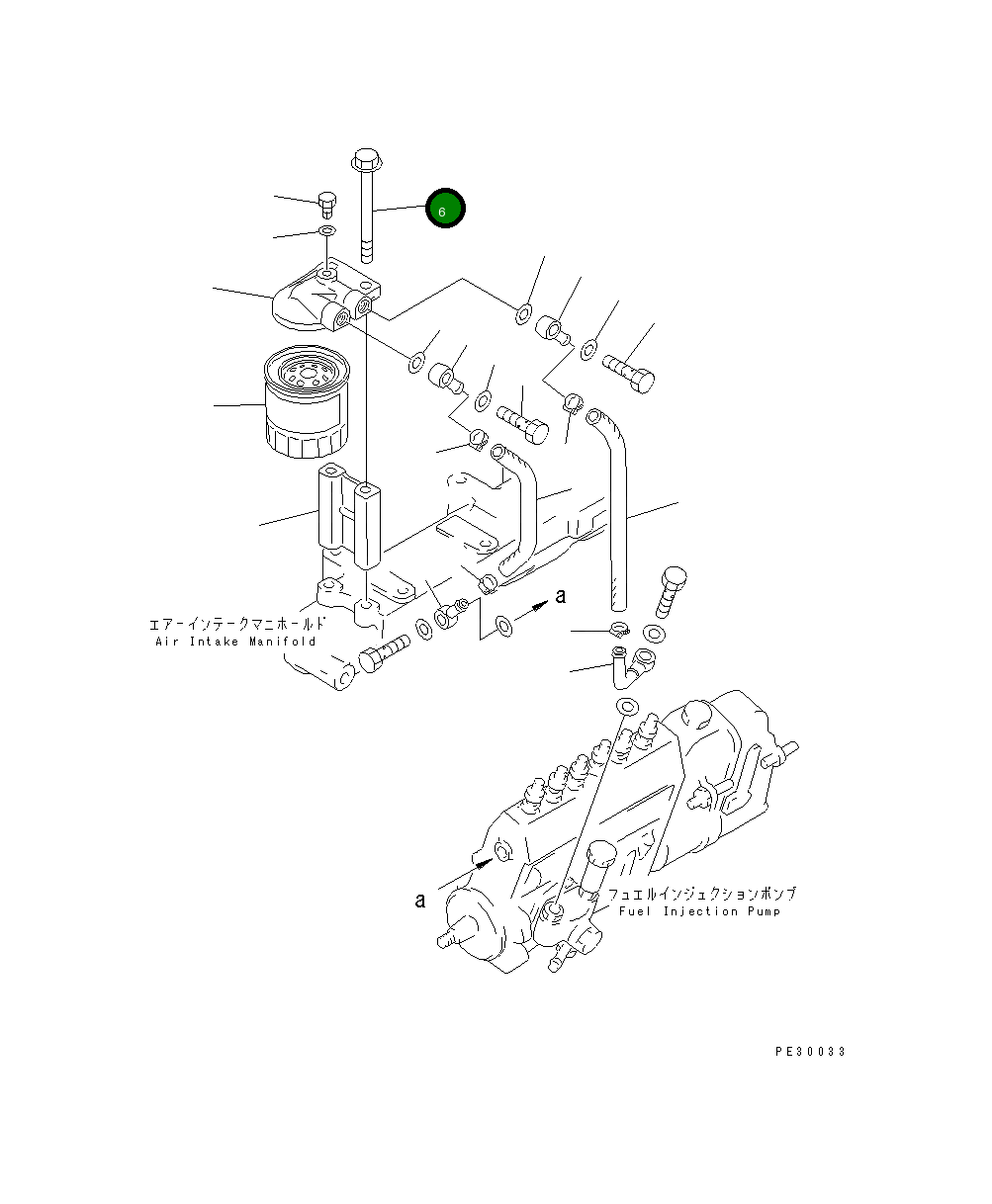 Болт 6206-71-6990 Komatsu