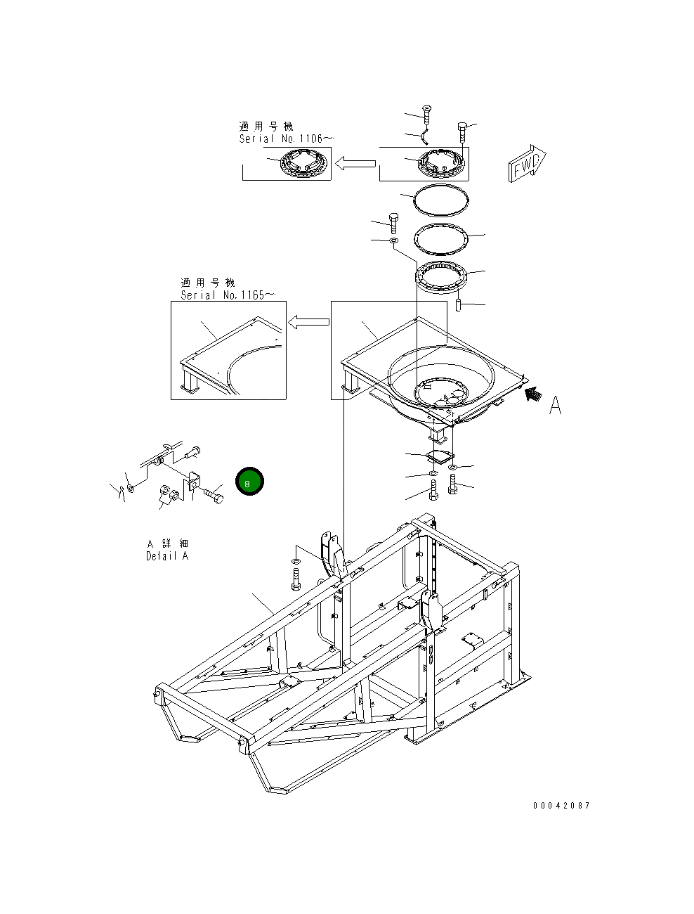 Болт 8255-72-4210  Komatsu