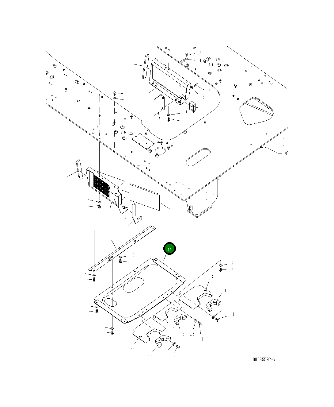 Крышка 21T-54-34882  Komatsu