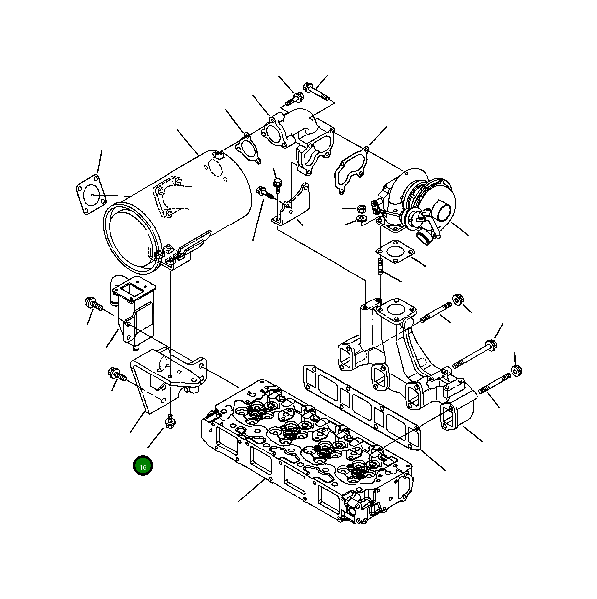Болт YM26106080252  Komatsu