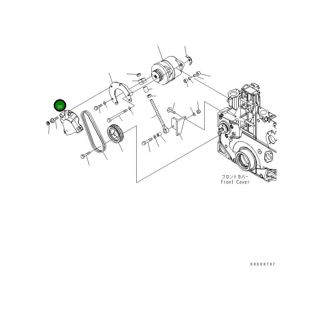 Крышка 6261-81-6580 Komatsu
