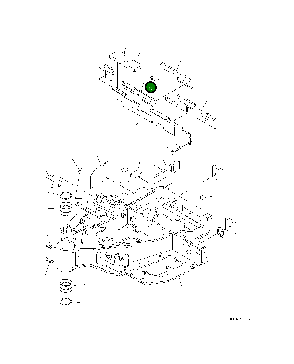 Крышка 22F-46-31151 Komatsu