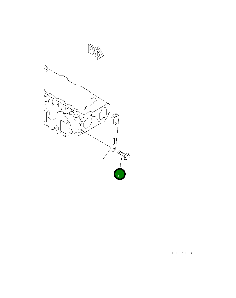 Болт YM26106-080142  Komatsu