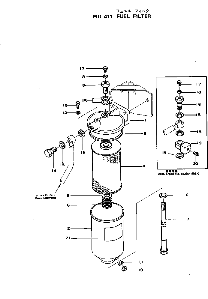 Болт 6112-73-6240 Komatsu