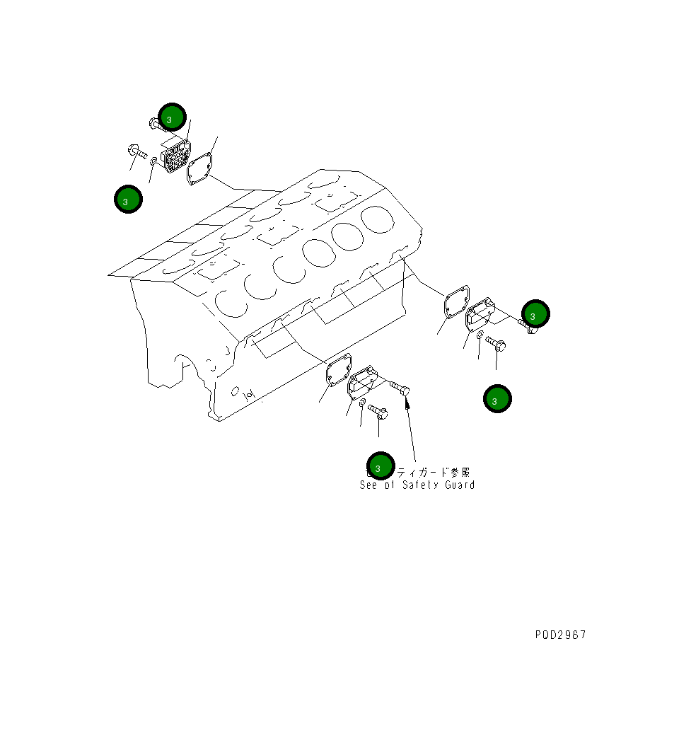 Болт 6215-21-6450 Komatsu