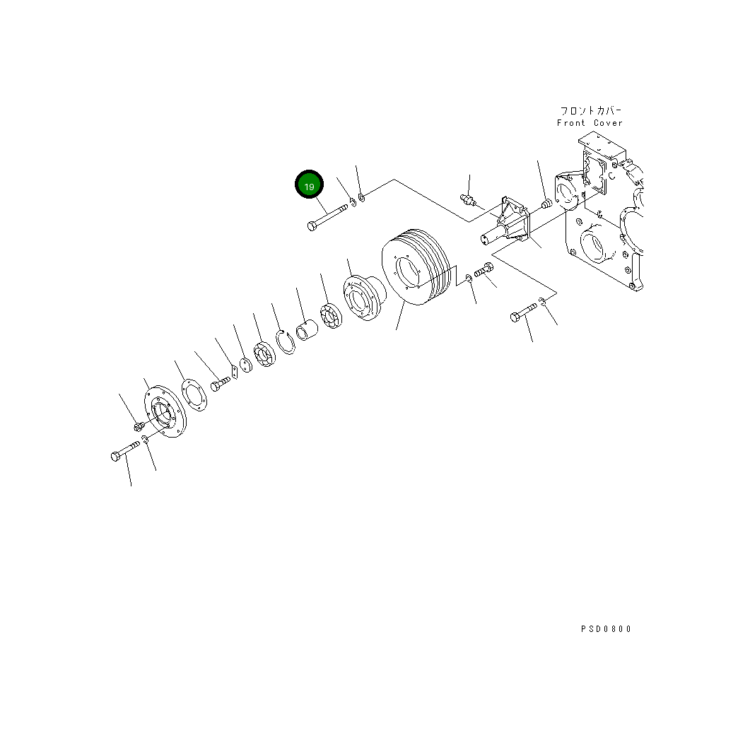 Болт 01011-61460 Komatsu