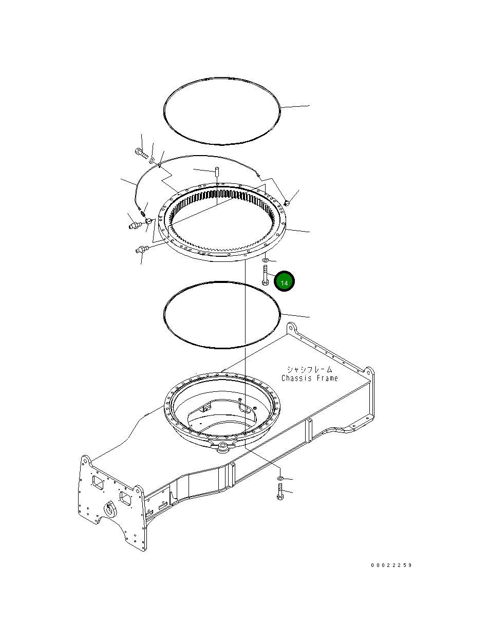 Болт 01011-B2200 Komatsu
