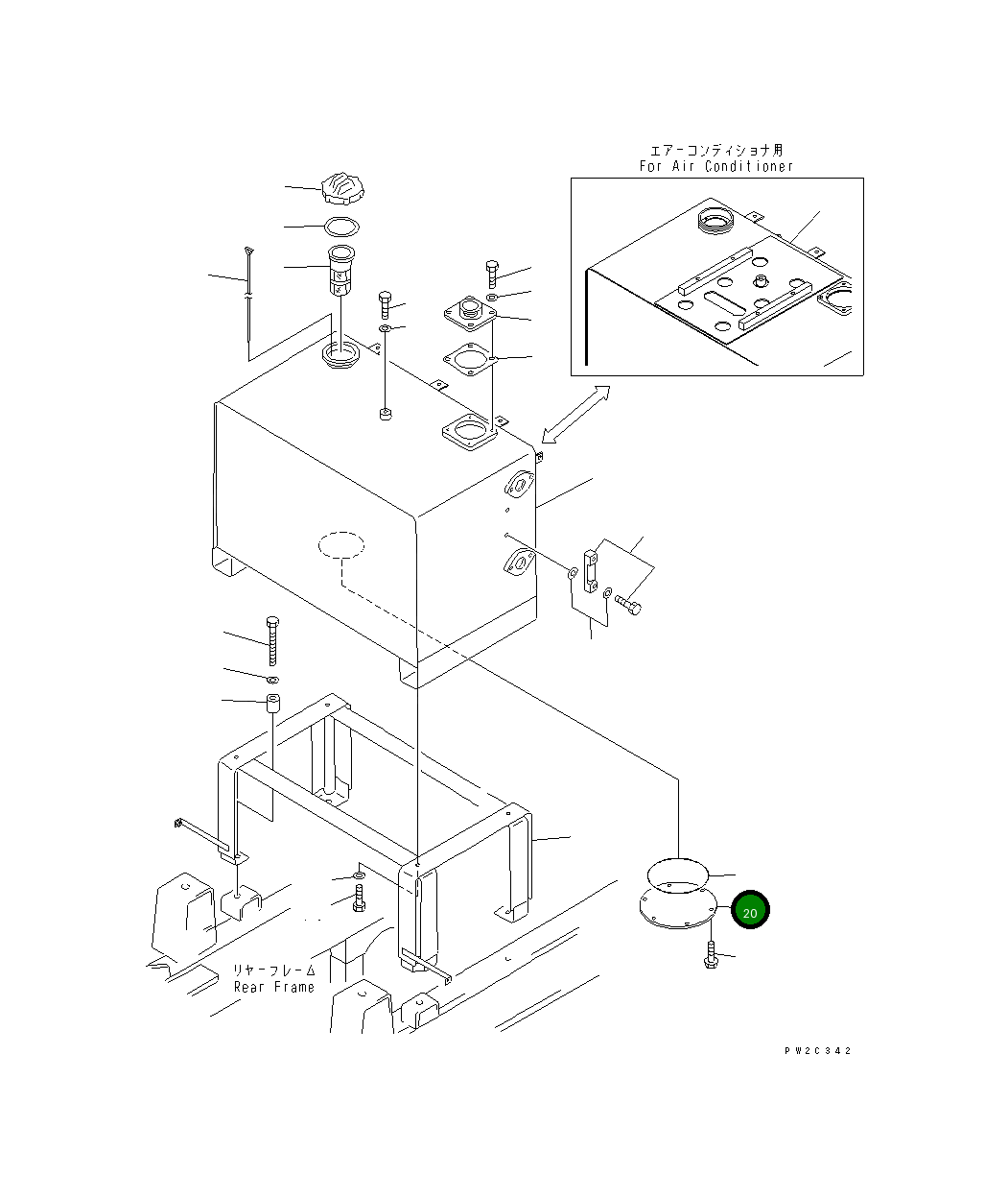 Крышка 417-60-25190 Komatsu