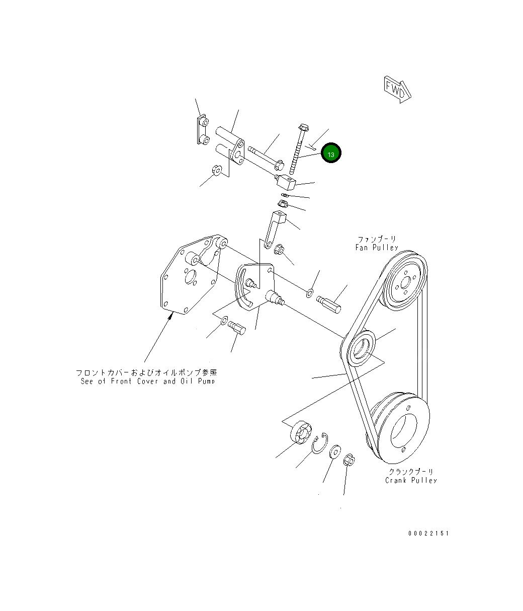 Болт YM129950-44370 Komatsu