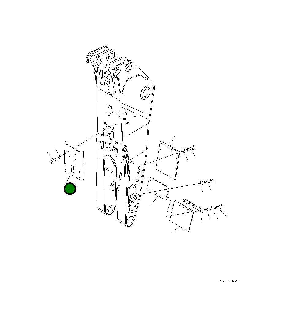 Крышка 21T-68-67840  Komatsu