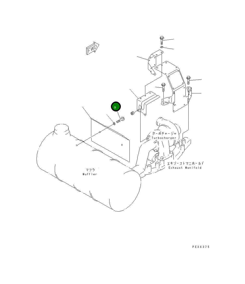Болт 01435-00814 Komatsu