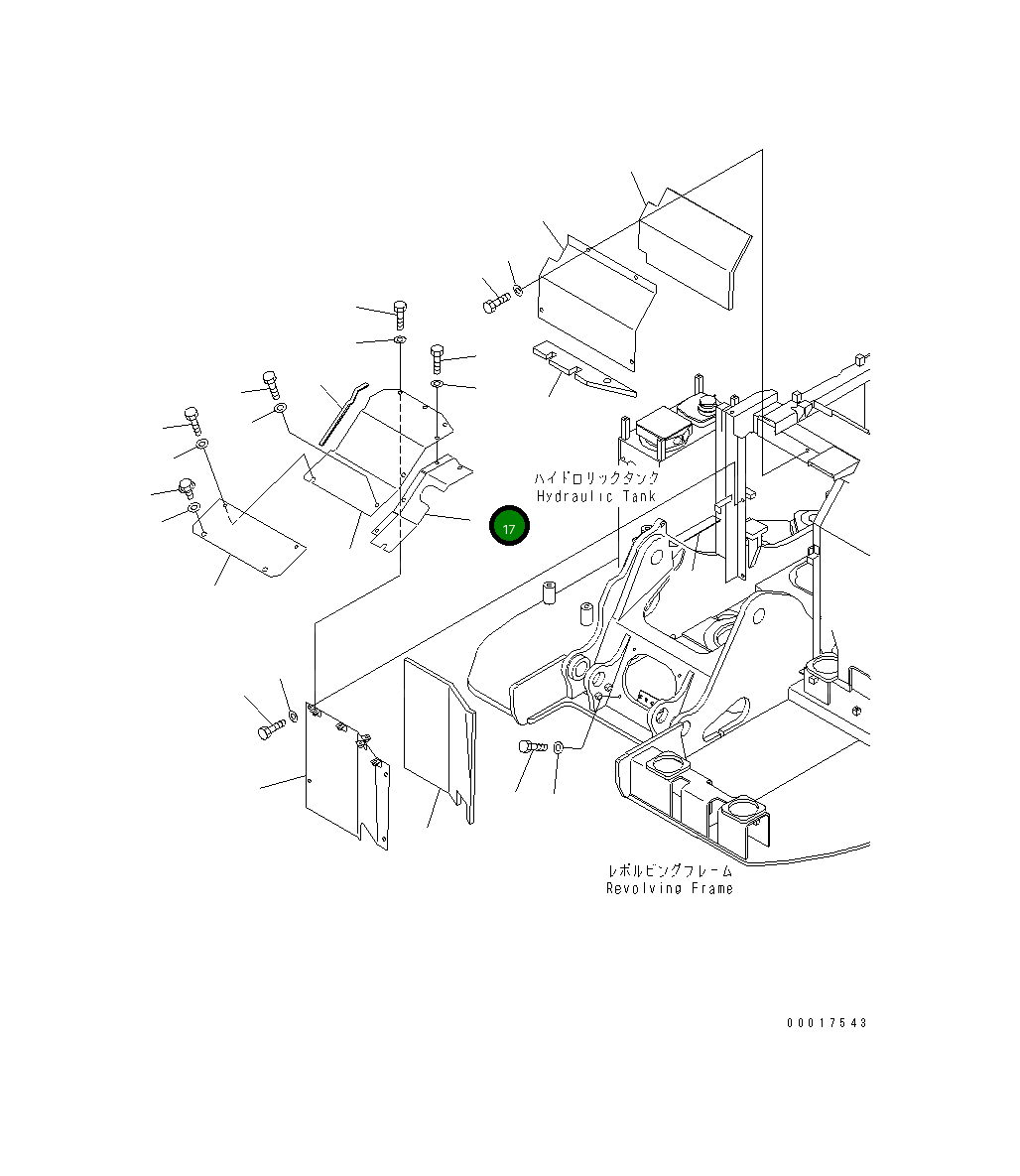 Крышка 22B-54-12532  Komatsu