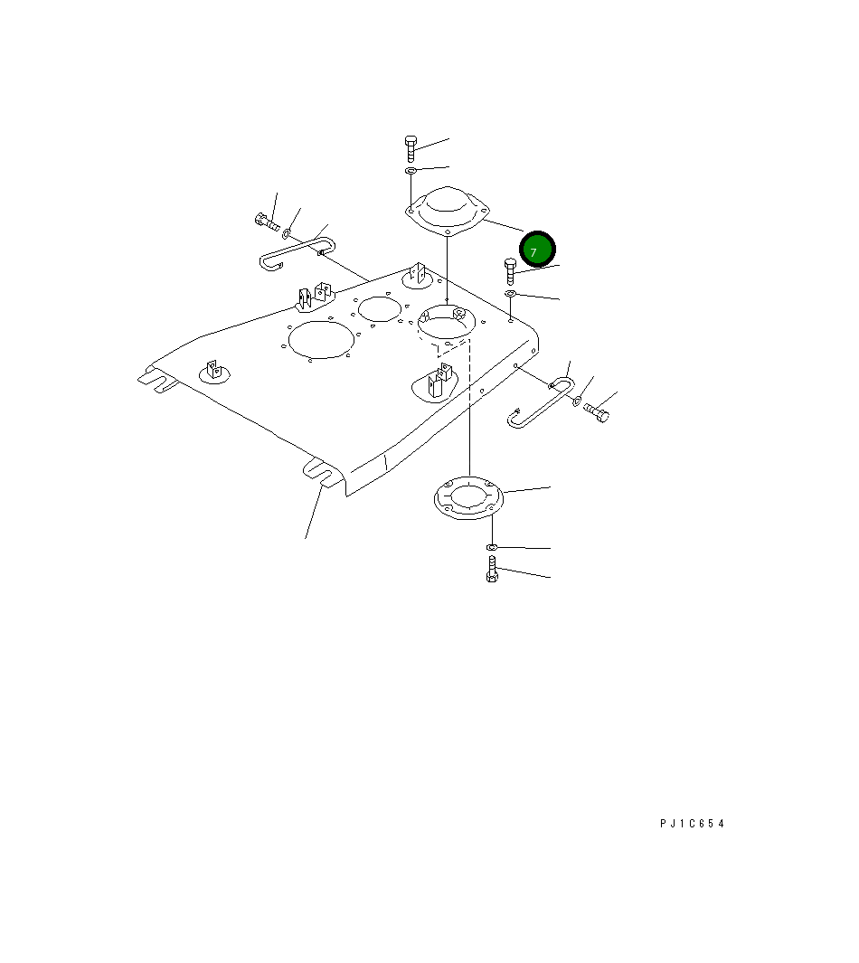 Крышка 154-55-19721 Komatsu