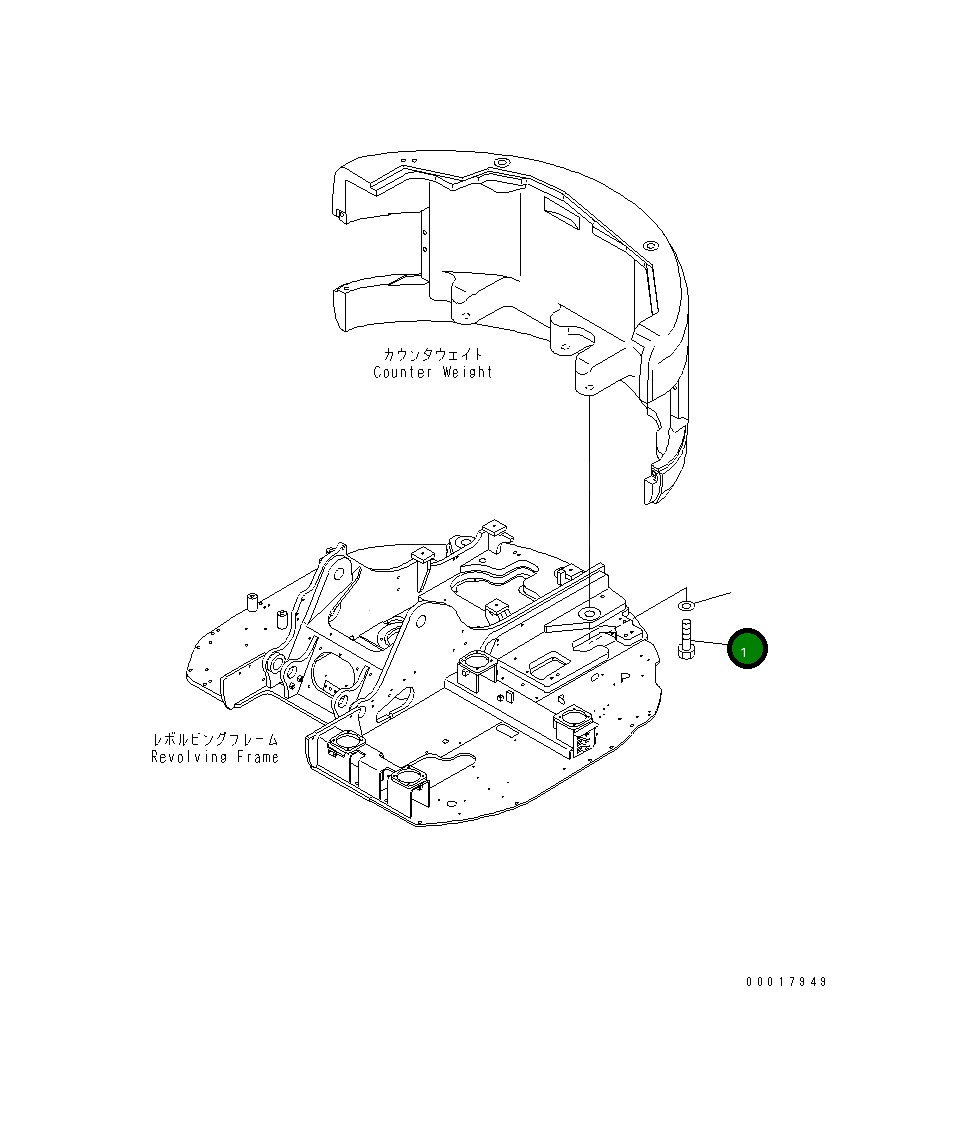Болт 22B-46-13150 Komatsu
