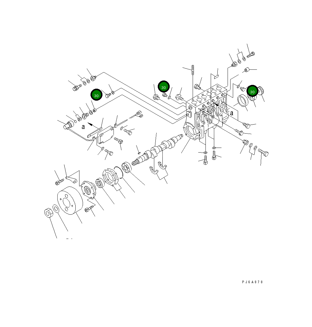 Болт 6553-21-6110  Komatsu