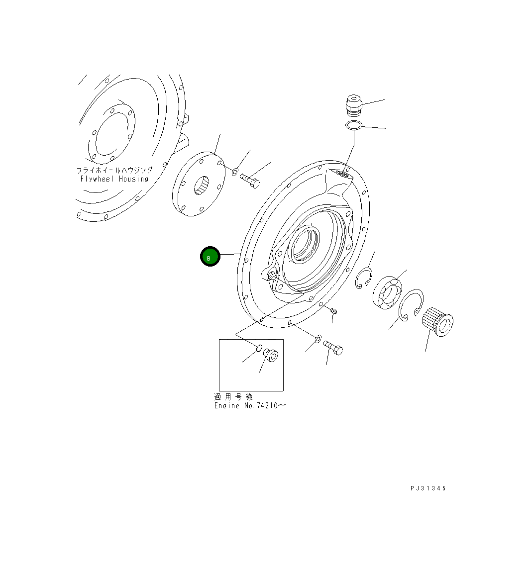 Крышка 203-01-41111 Komatsu