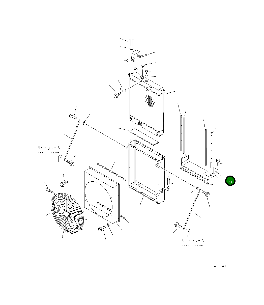 Крышка 423-Z96-2150  Komatsu