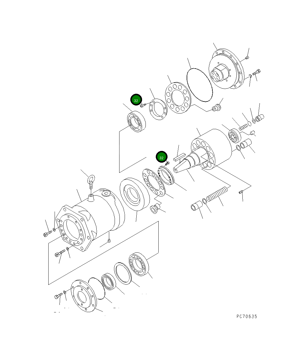 Болт 257-81-34450 Komatsu