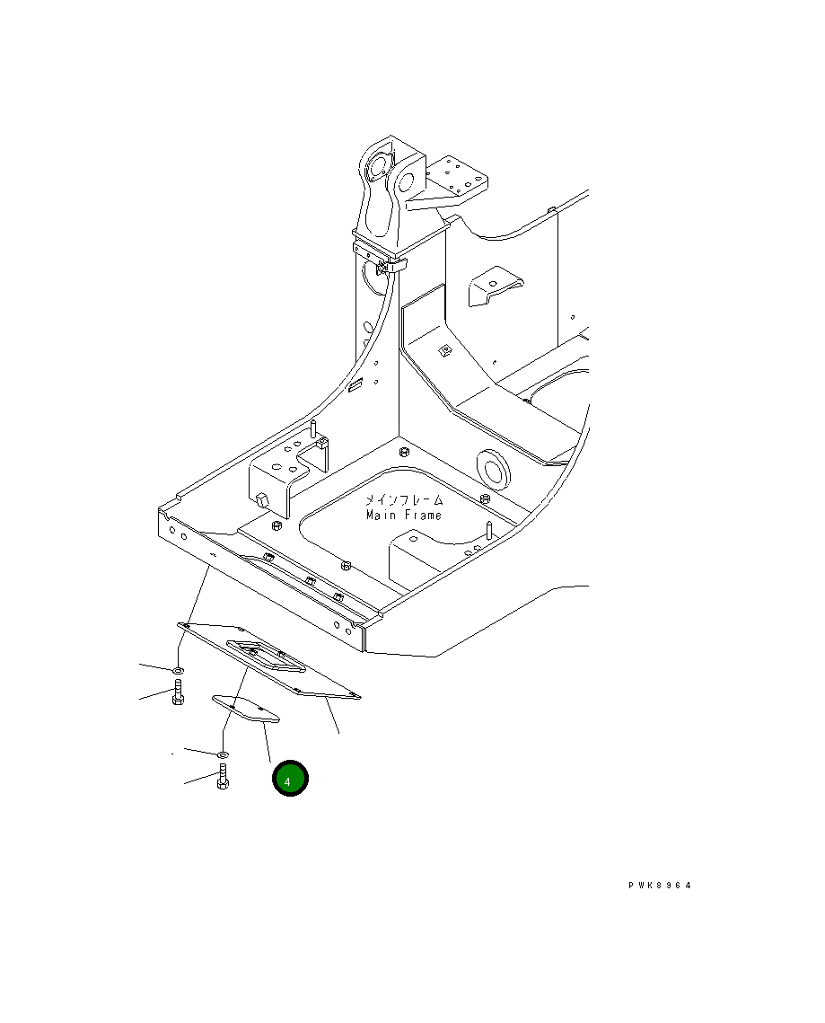Крышка 134-21-61261 Komatsu