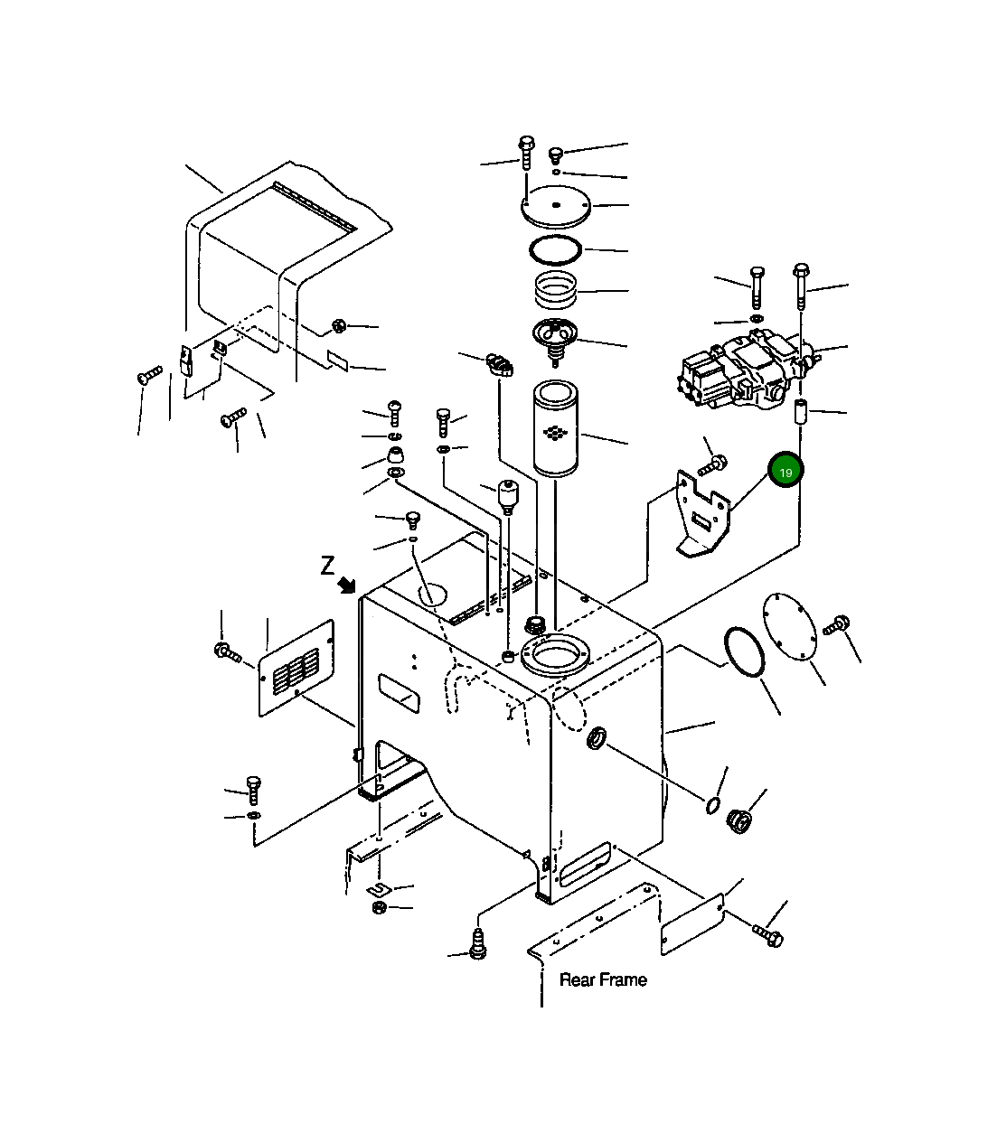 Крышка 419-60-15510  Komatsu