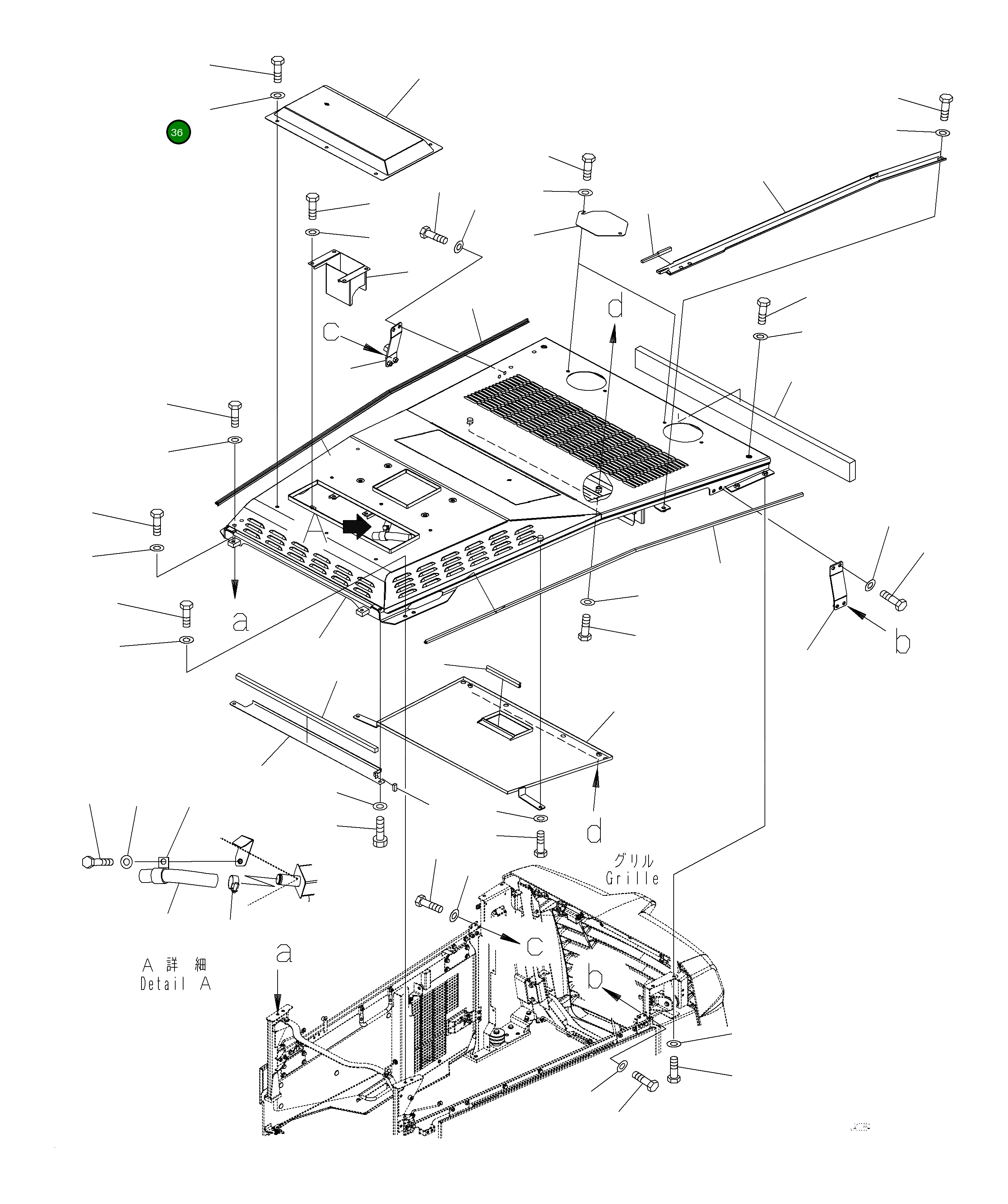 Крышка 421-54-63581  Komatsu
