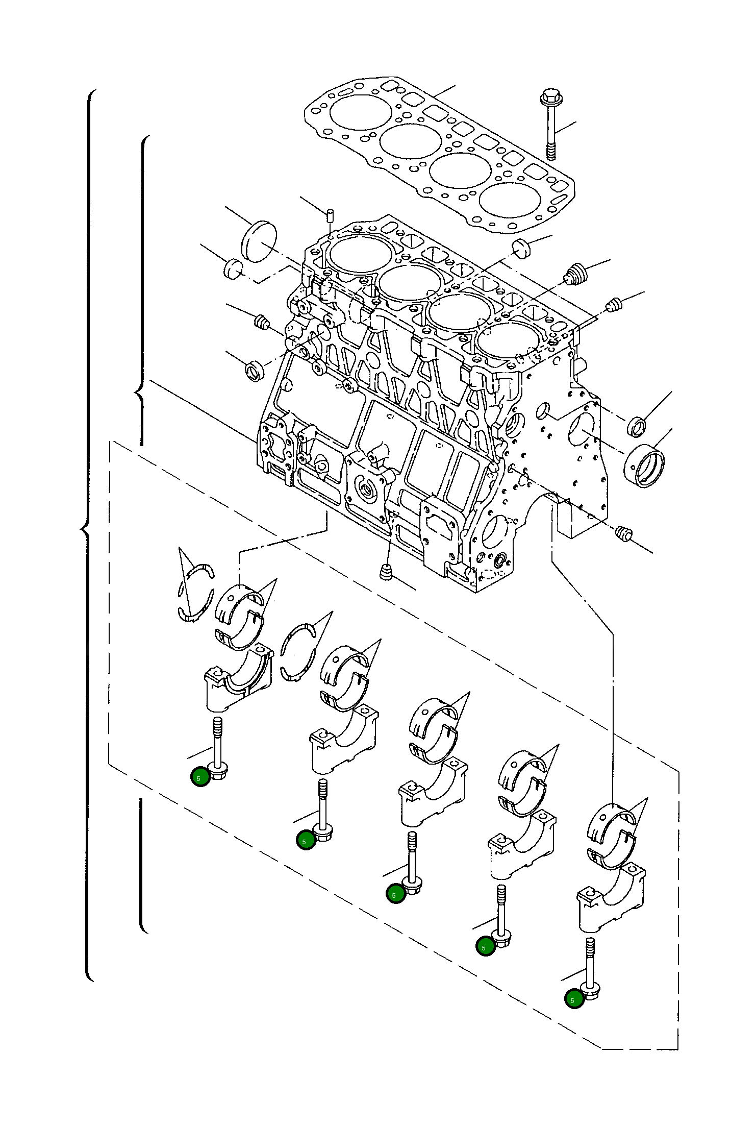 Болт YM 123900-02020 Komatsu