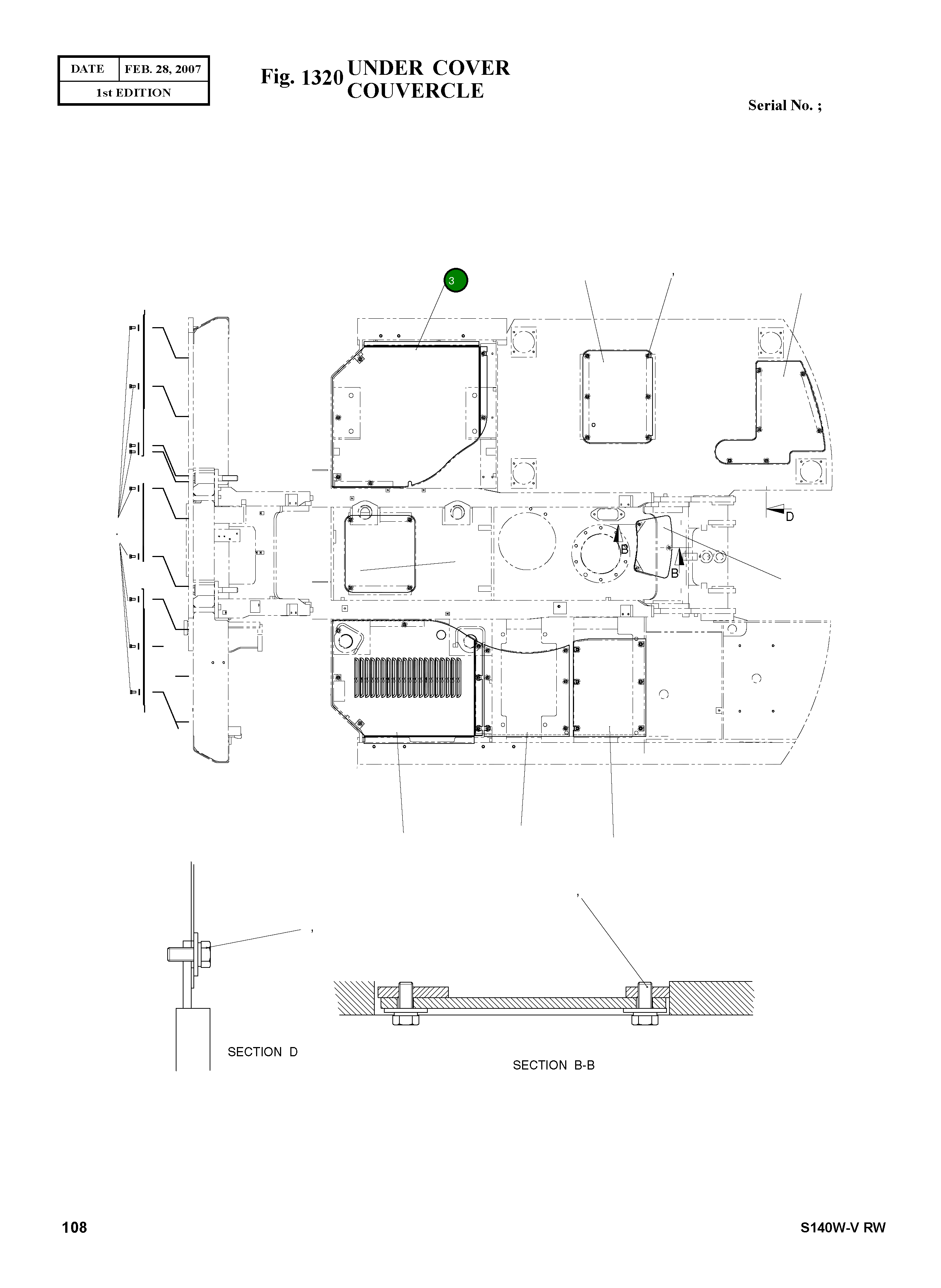 Крышка 2621-E3630C Komatsu