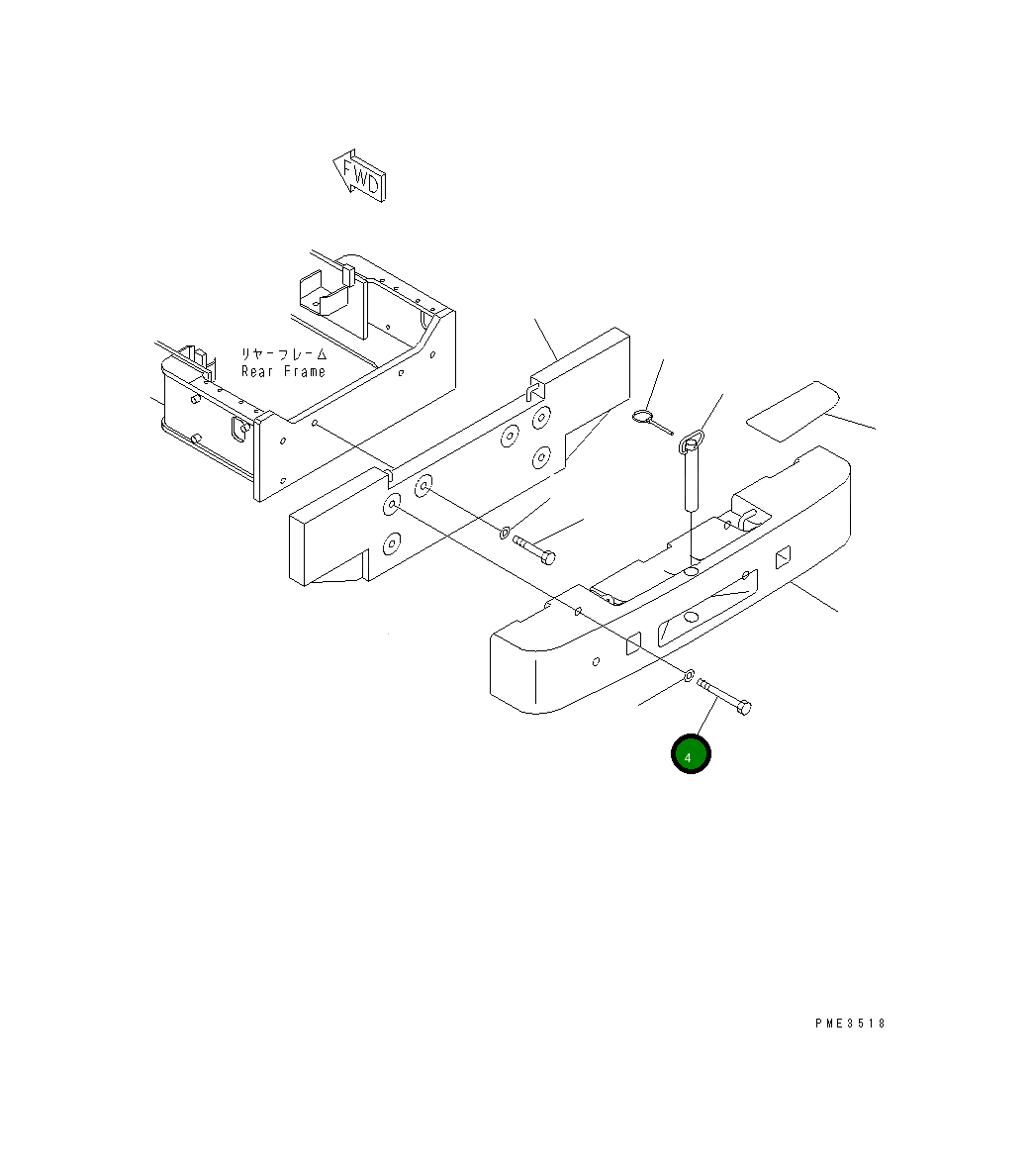 Болт 425-974-1181 Komatsu