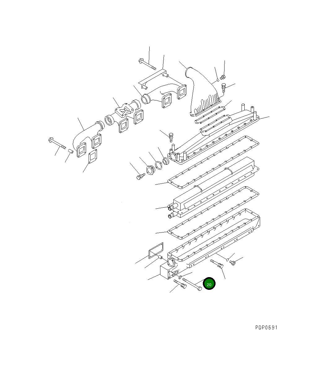 Болт CU3081735  Komatsu