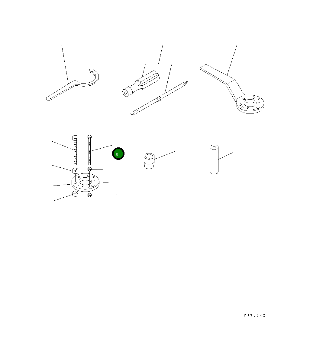 Болт YM26116-060454 Komatsu