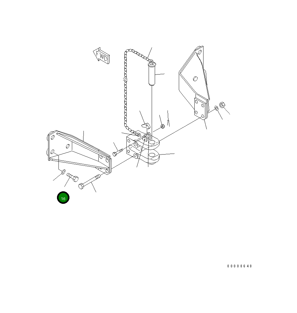 Болт 01010-83375  Komatsu