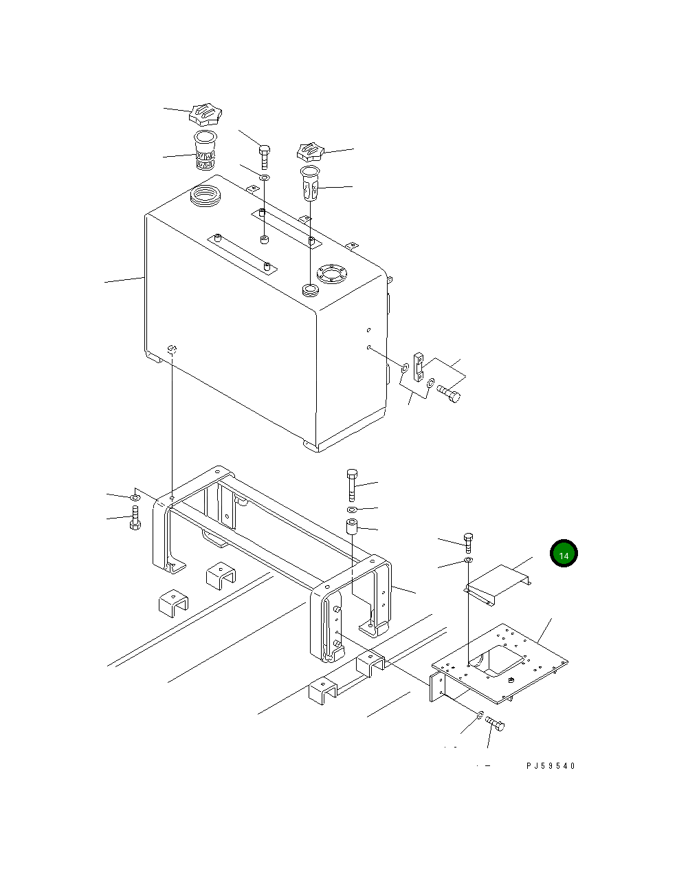 Крышка 23E-809-1430 Komatsu