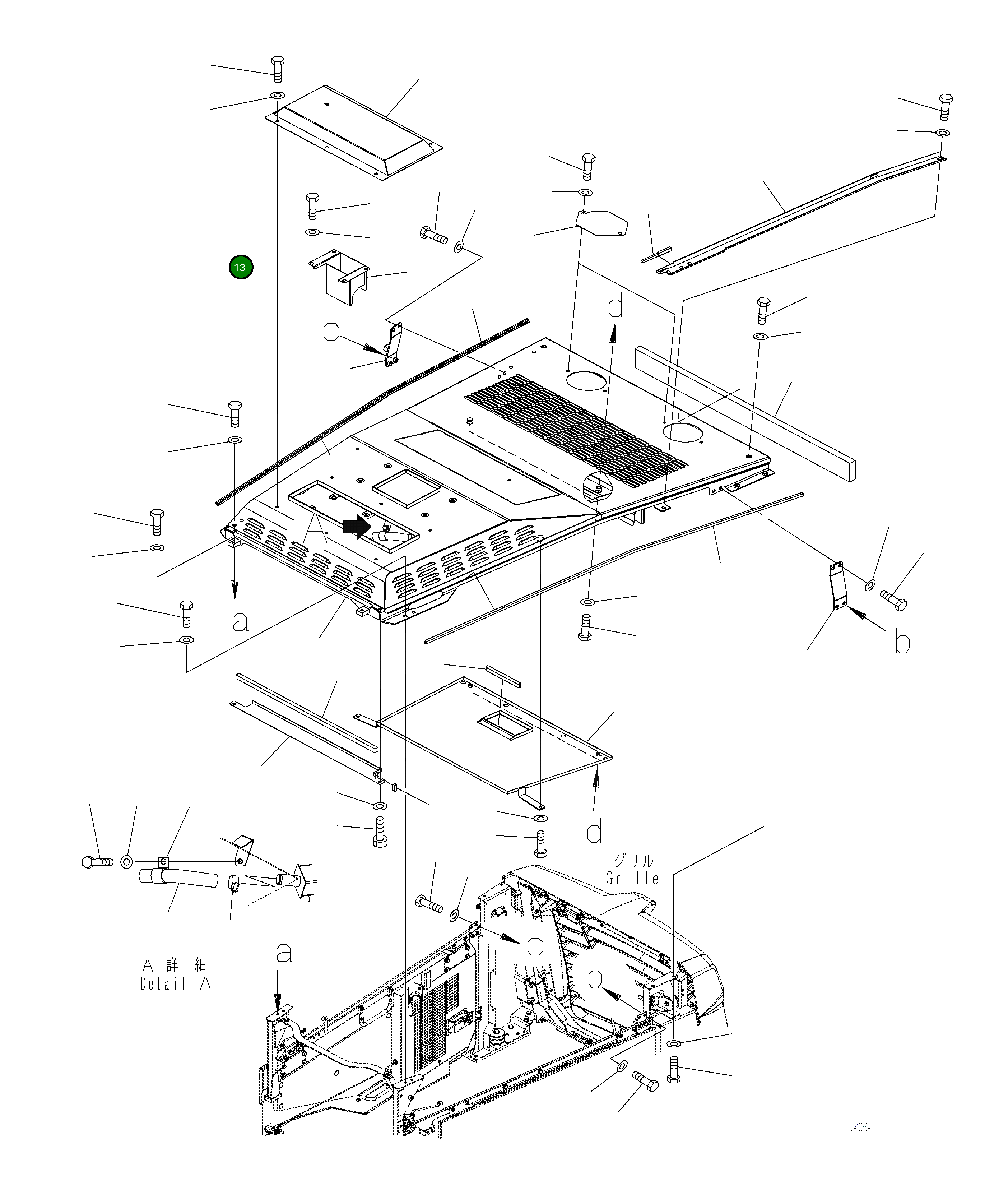 Крышка 421-54-67210 Komatsu