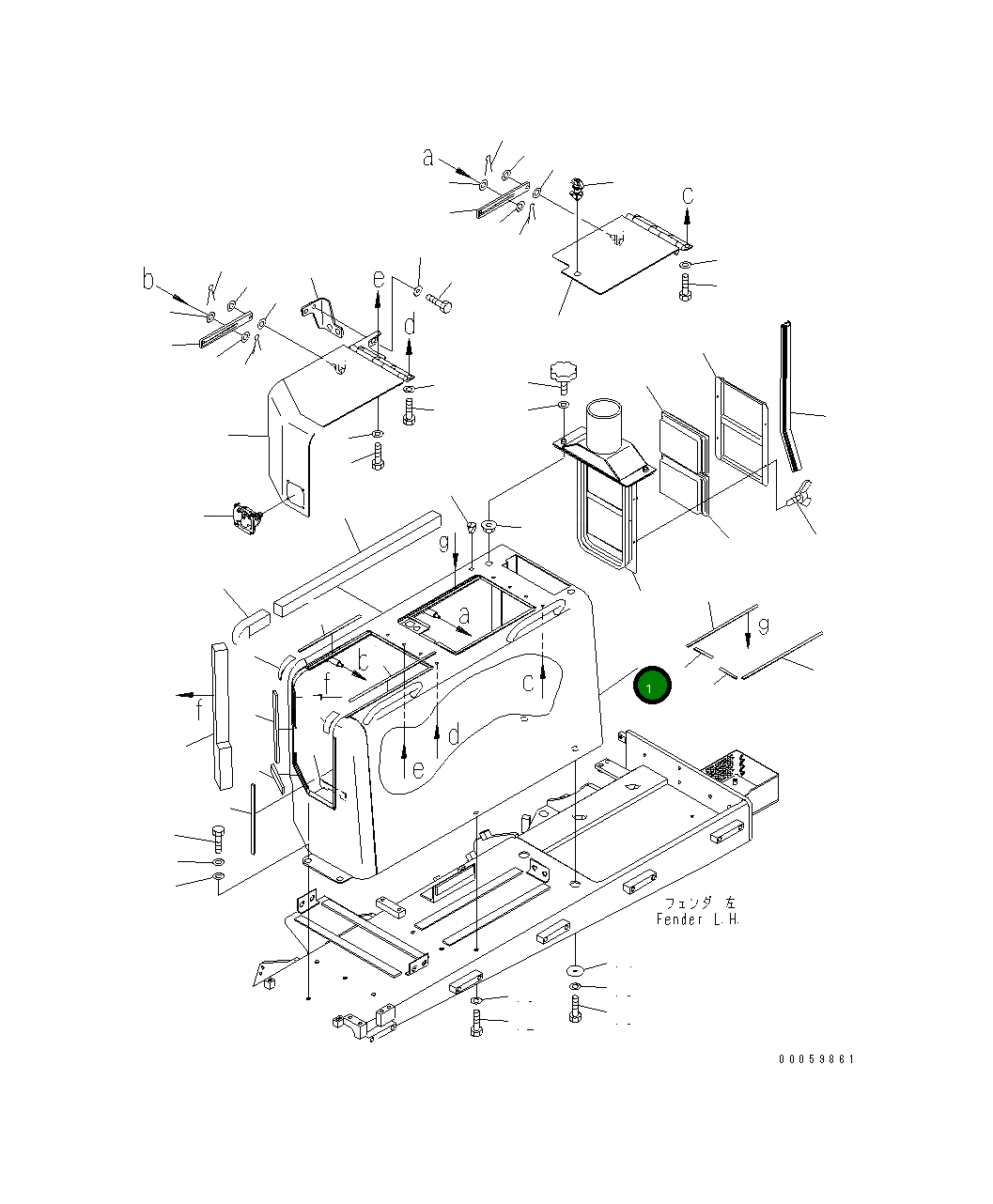 Крышка 17A-54-45811  Komatsu