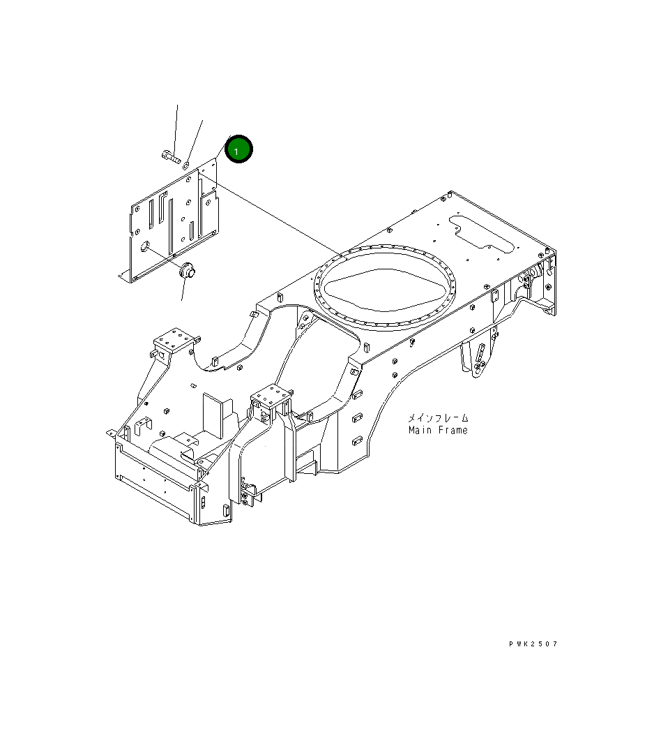 Крышка 21J-54-13640  Komatsu