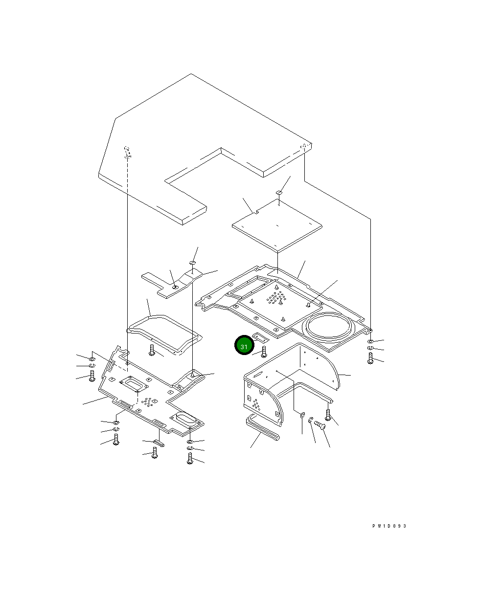 Крышка 176-911-2980  Komatsu