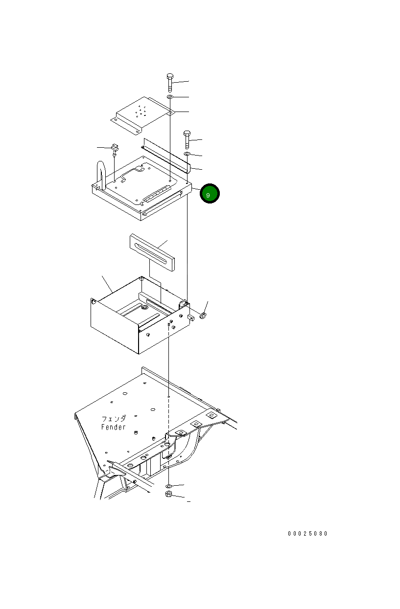 Крышка 196-54-36640  Komatsu