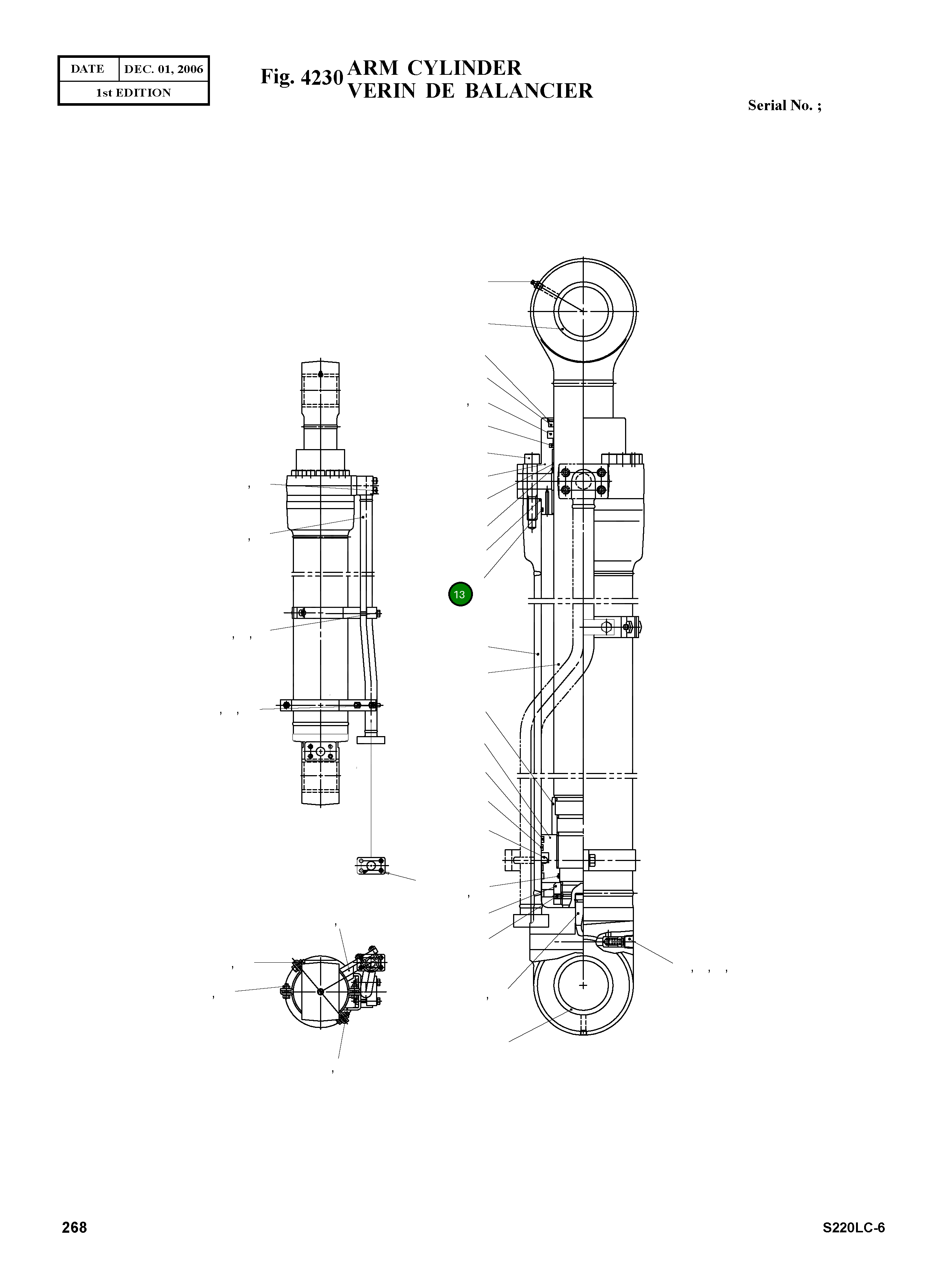 Кольцо уплотнительное (O-Ring) S8011301 Komatsu