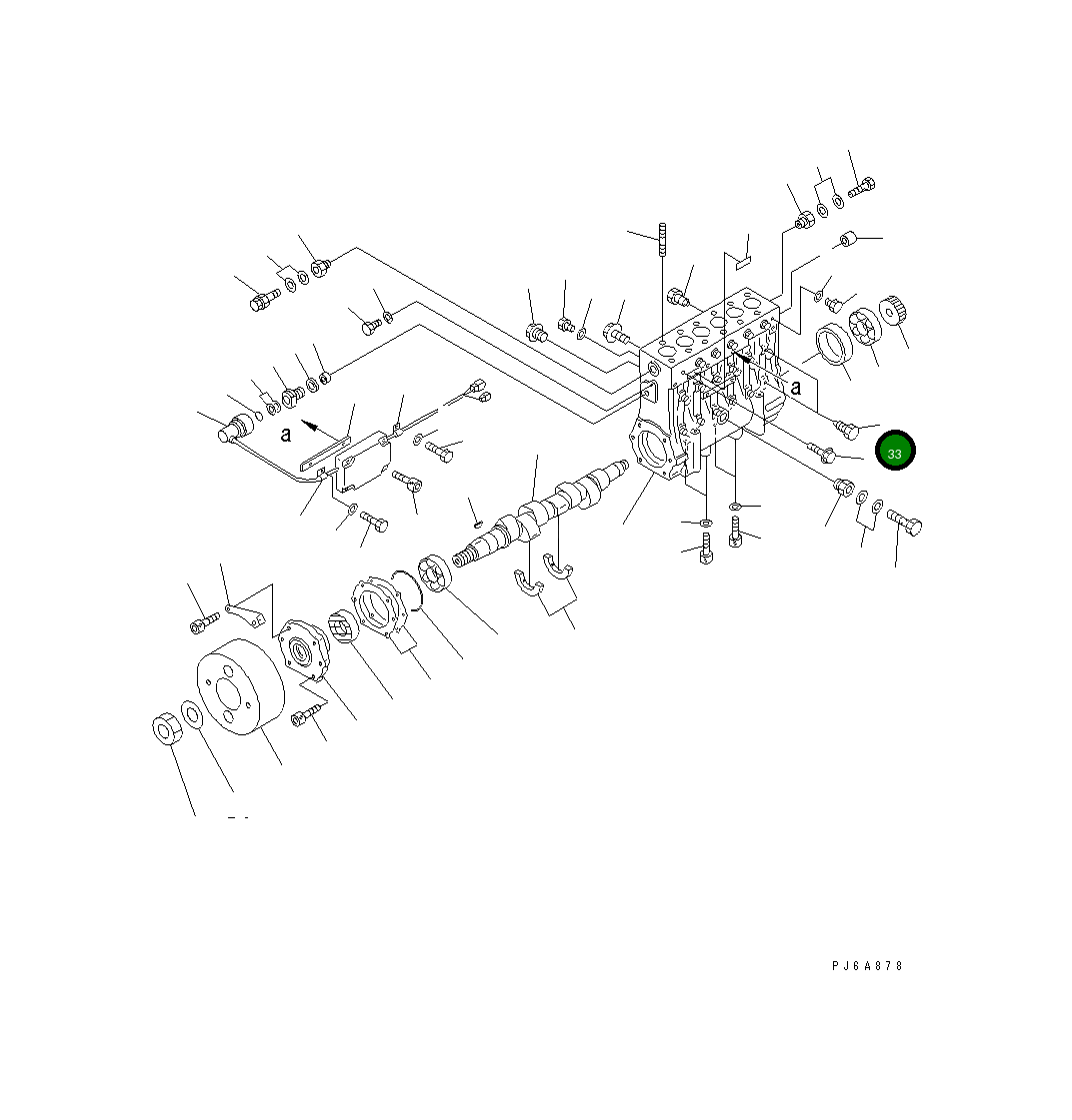 Болт 6553-21-7311  Komatsu