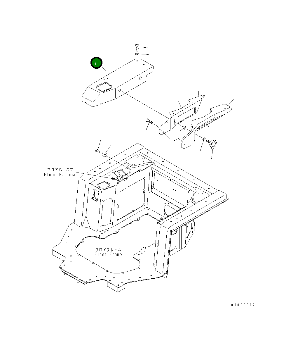 Крышка 17M-54-54461  Komatsu