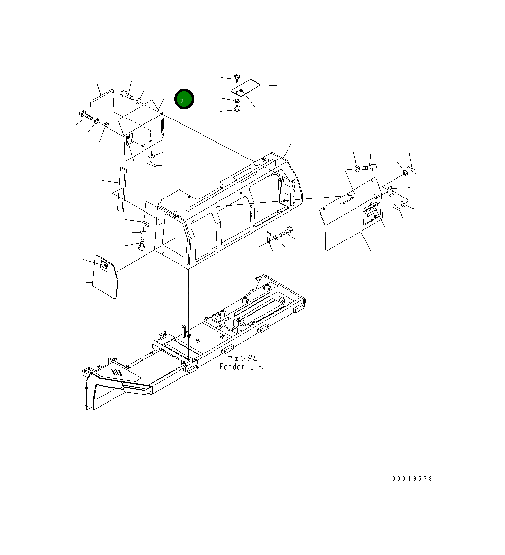 Крышка 17A-54-28711 Komatsu
