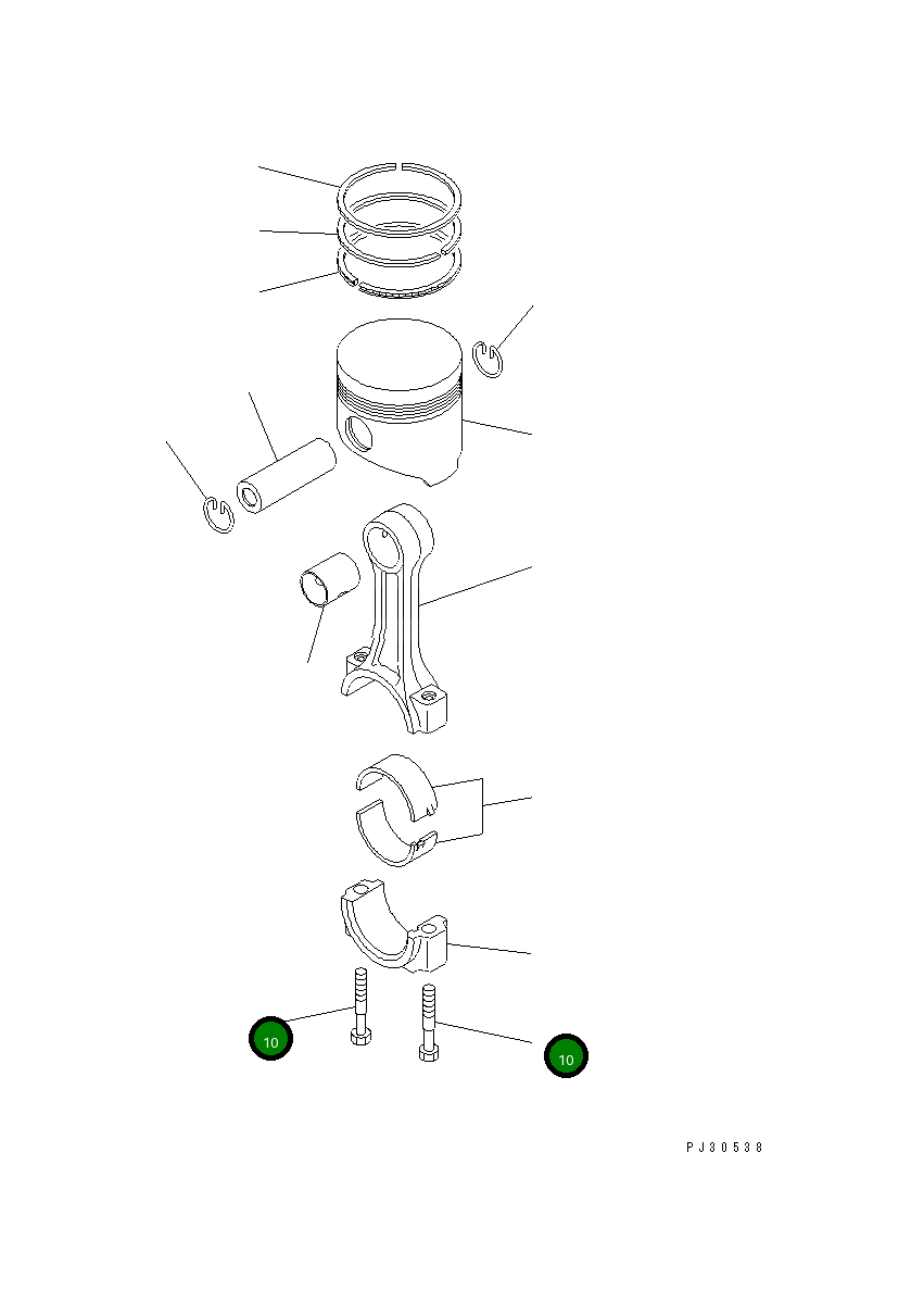 Болт YM104500-23201  Komatsu