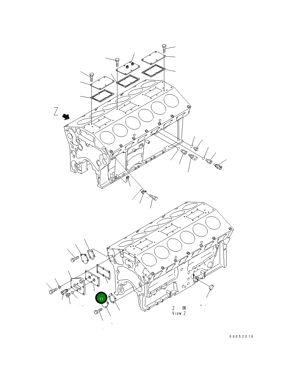 Крышка 6219-21-1910  Komatsu