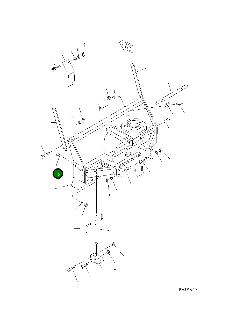 Болт TA01531025  Komatsu