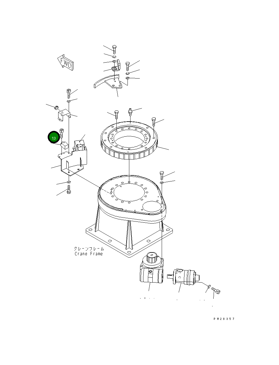 Болт MH21079-04030 Komatsu
