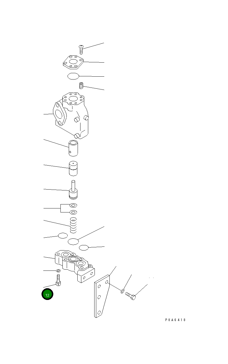 Болт 01252-41255 Komatsu