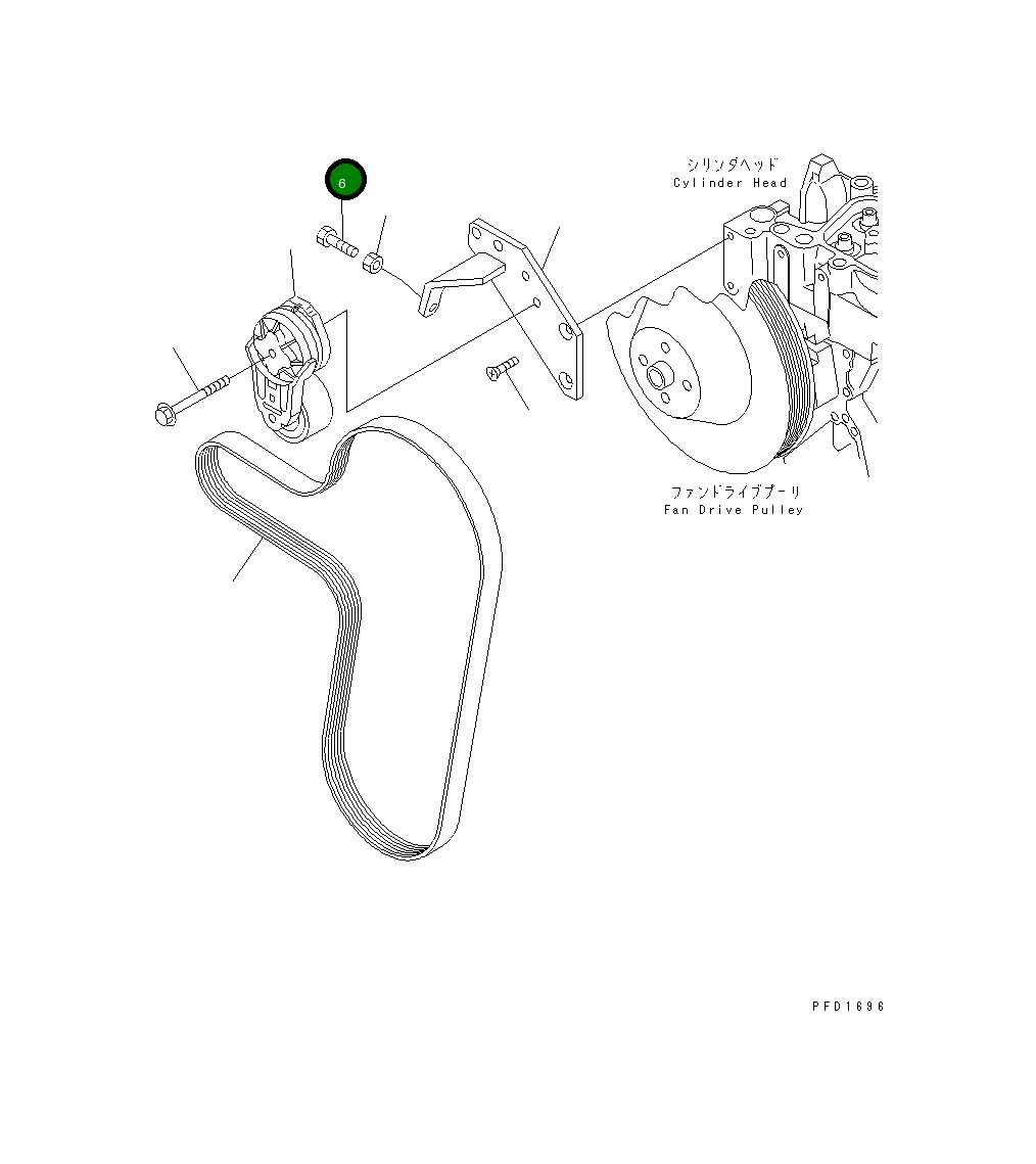 Болт 01016-51080 Komatsu